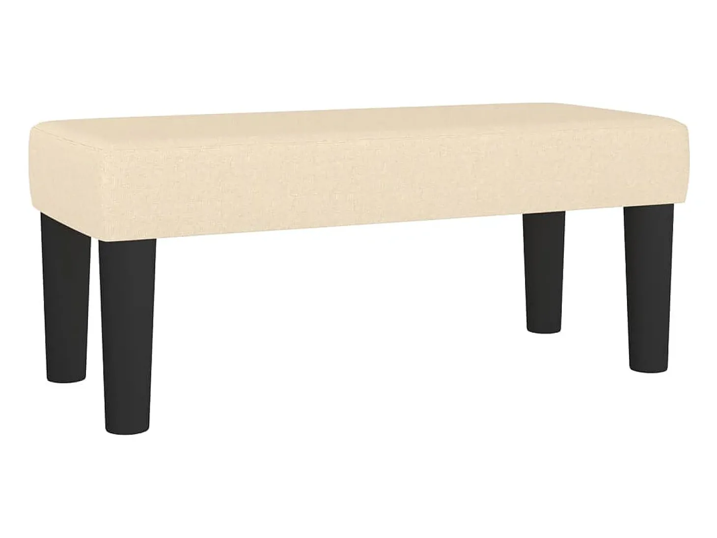 Banco 70x30x30 cm tecido cor creme