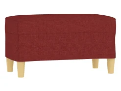 Banco 70x35x41 cm tecido vermelho tinto