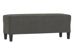 Banco 100x35x41 cm veludo cinza-escuro