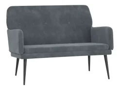 Banco 108x79x79 cm veludo cinzento-escuro