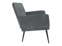 Banco 108x79x79 cm veludo cinzento-escuro