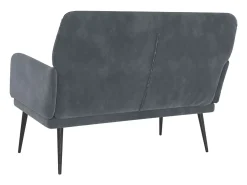 Banco 108x79x79 cm veludo cinzento-escuro