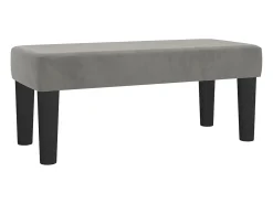 Banco 70x30x30 cm veludo cinzento-claro