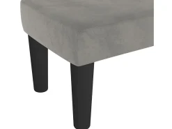 Banco 70x30x30 cm veludo cinzento-claro
