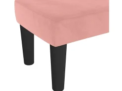 Banco 70x30x30 cm veludo rosa