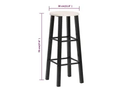 Bancos de bar 2 pcs MDF preto