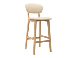Bancos de bar 2 pcs tecido cor creme