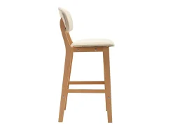 Bancos de bar 2 pcs tecido cor creme