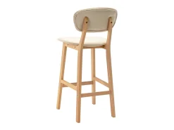 Bancos de bar 2 pcs tecido cor creme