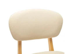 Bancos de bar 2 pcs tecido cor creme