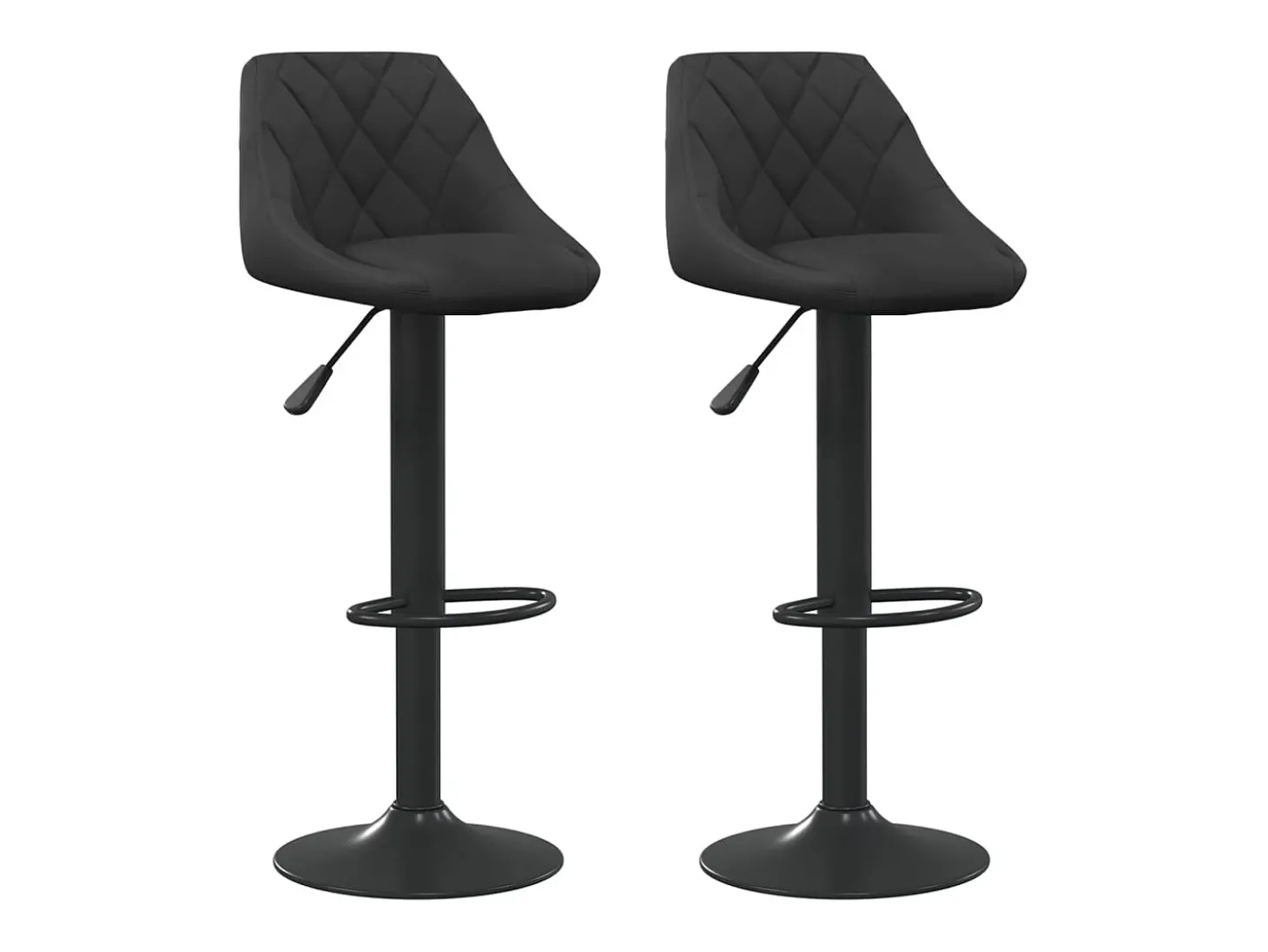 Bancos de bar 2 pcs veludo preto
