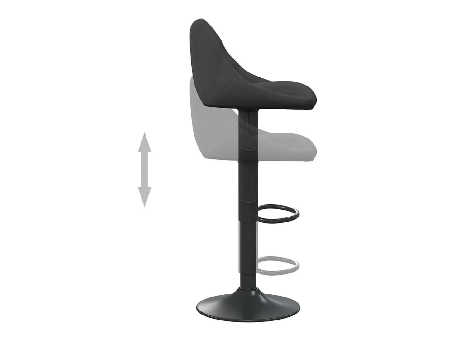 Bancos de bar 2 pcs veludo preto