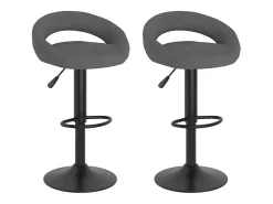 Bancos de bar 2 pcs veludo cinzento-escuro