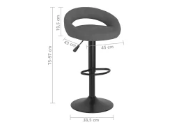 Bancos de bar 2 pcs veludo cinzento-escuro