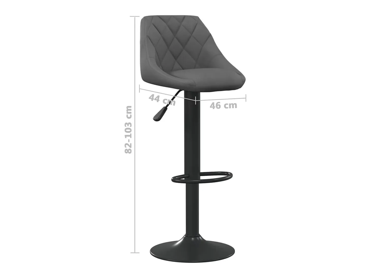 Bancos de bar 2 pcs veludo cinzento-escuro