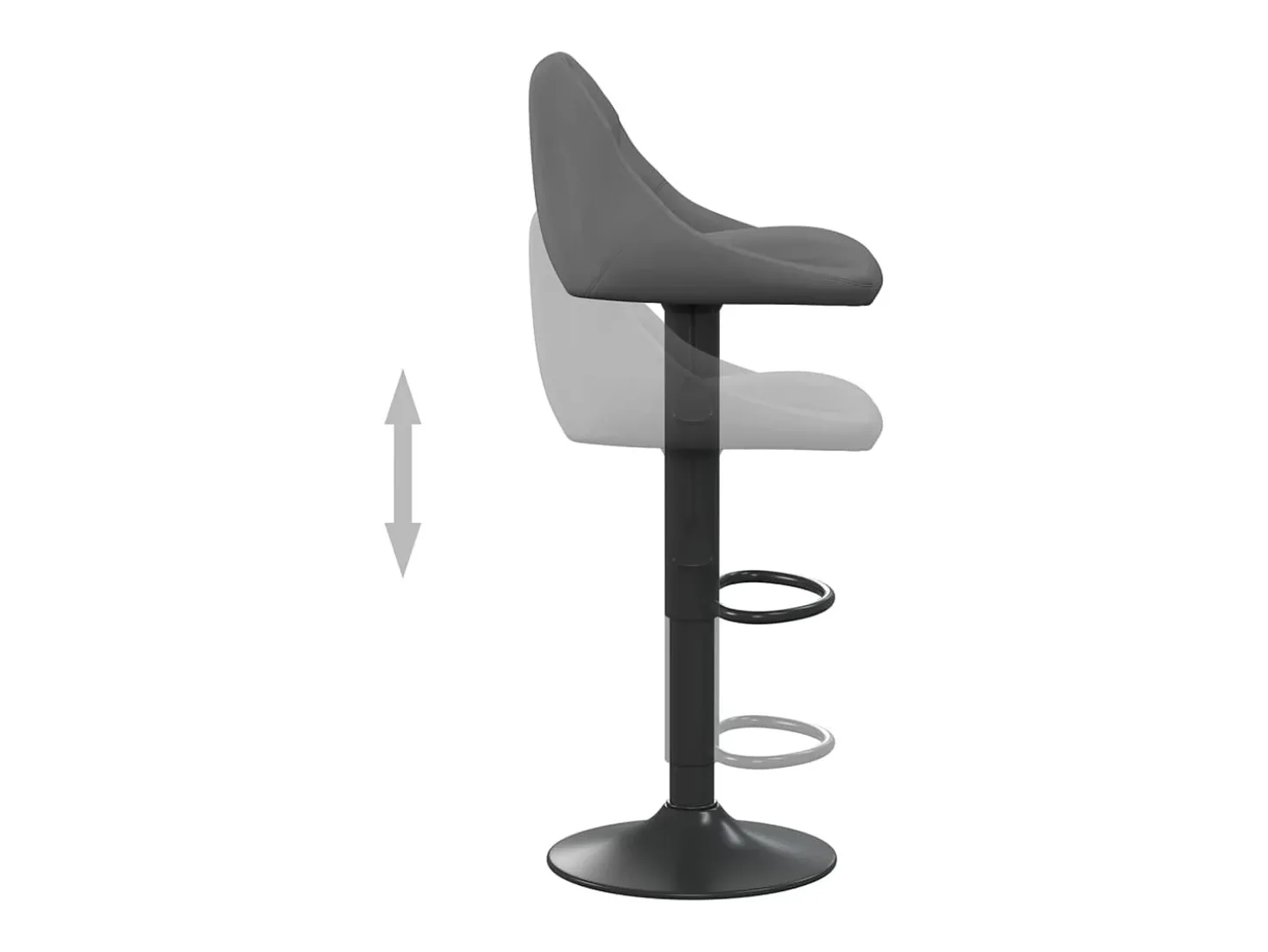 Bancos de bar 2 pcs veludo cinzento-escuro