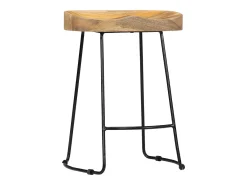 Bancos de bar Gavin 2 pcs madeira mangueira maciça