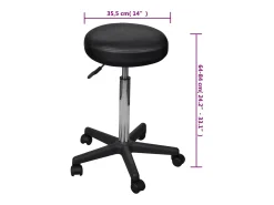 Bancos de escritório 2 pcs 35,5x84 cm couro artificial preto