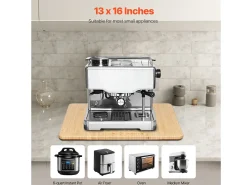 Bandeja Deslizante SucceBuy para Aparelhos de Cozinha, 33 x 40,6 cm, Prato Móvel para Cafeteira, Pequenos Eletrodomésticos de Cozinha, Cor Madeira