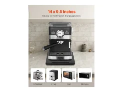 Bandeja Deslizante SucceBuy para Aparelhos de Cozinha, 35,6 x 24,1 cm, Placa Móvel, para Cafeteira, Pequenos Eletrodomésticos de Cozinha, Preto