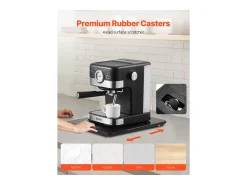 Bandeja Deslizante SucceBuy para Aparelhos de Cozinha, 40,6 x 30,5 cm, Placa Móvel, para Cafeteira, Pequenos Eletrodomésticos de Cozinha, Preto