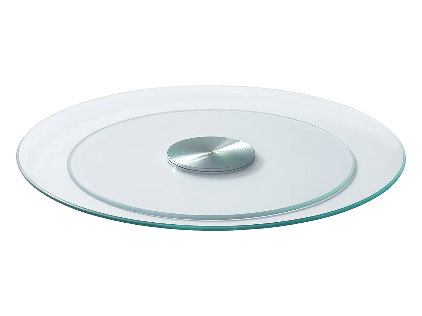 Bandeja Giratória Redonda SucceBuy para Mesa, 51 cm, Bandeja de Serviço Giratória em 360°, Centro de Mesa de Jantar em Vidro Temperado Transparente, para Banquetes