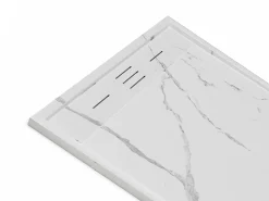Bandeja italiana cortável em resina SMC - Branco mármore - 140 x 90 cm - LYROSA