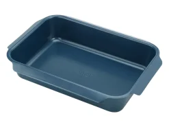Bandeja para assar antiaderente Joseph Joseph Nest Oven, grande, empilhável, com alças fáceis de segurar, ideal para assar alimentos, cor azul.