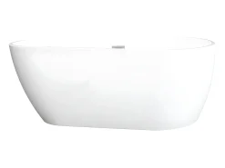 Banheira assimétrica de instalação livre - 240 L - 160 x 80 x 59 cm - Branca - Acrílica - LEPINE