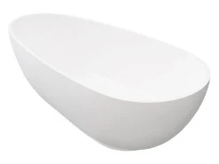 Banheira clássica assimétrica branca - 268 L - 172 x 83 x 53 cm - Solid surface - FENICE