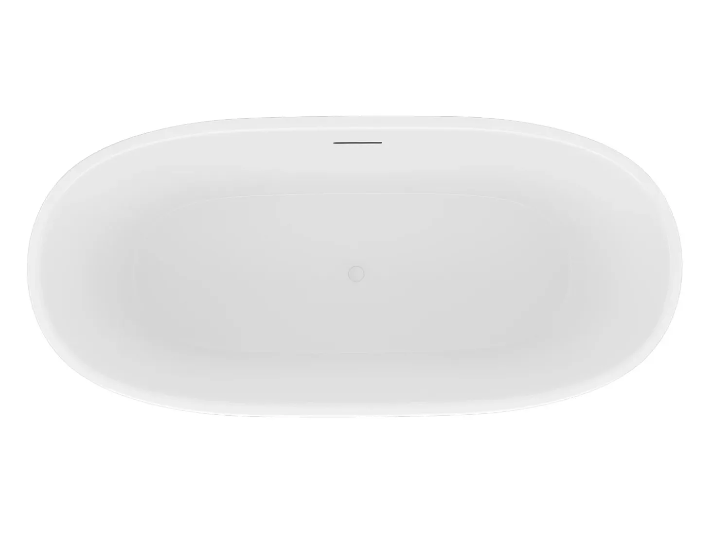 Banheira clássica branca 250 L acrílico 170 x 76 x 58 cm - YAMISA