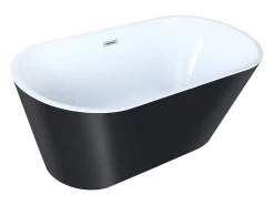 Banheira clássica design preto, acrílico, 150 x 70 x 58cm, TWIGGY