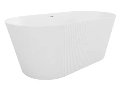 Banheira clássica estriada 255 l, 149x73x58 cm branco fosco acrílico - COBIANA