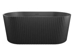 Banheira clássica estriada acrílico preto fosco 230 l, 150 x 75 x 58 cm ALIENA