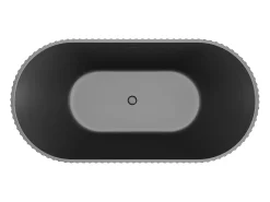 Banheira clássica estriada acrílico preto fosco 220 l, 150 x 75 x 58 cm ALIENA