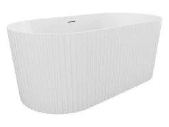 Banheira clássica estriada acrílico branco fosco 220 l, 150 x 75 x 58 cm ALIENA