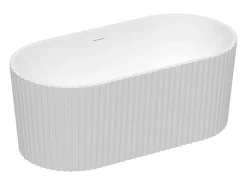 Banheira clássica estriada acrílico branco brilhante 230 l, 150 x 75 x 58 cm ALIENA