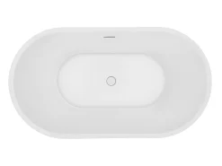 Banheira clássica oval - 180 L - 130 x 71 x 58 cm - Branca - Acrílico - APOGON
