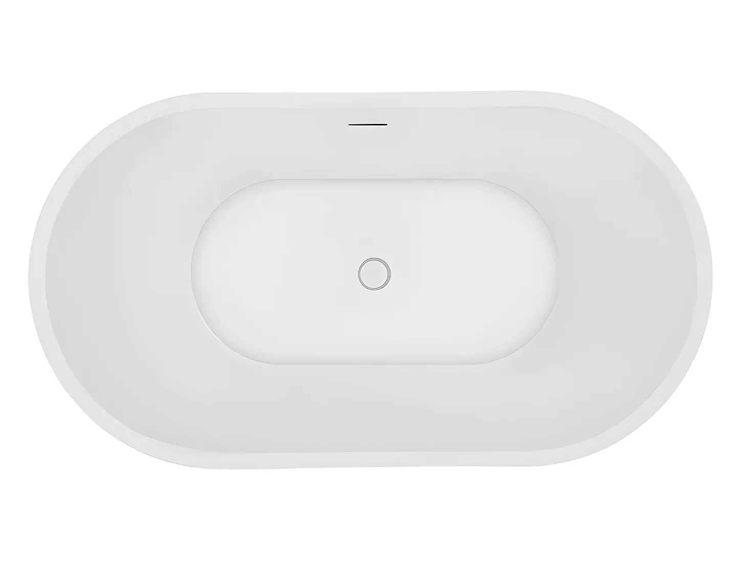 Banheira clássica oval - 180 L - 130 x 71 x 58 cm - Branca - Acrílico - APOGON