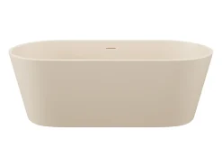 Banheira clássica oval 255 L, 159x74x56 cm bege acrílico - LUZECA