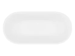 Banheira clássica oval 257 L, 170 x 80 x 60 cm, acrílico branco fosco - BOGLIETA