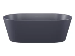 Banheira clássica oval 255 L, 159x74x56 cm azul fosco acrílico - LUZECA