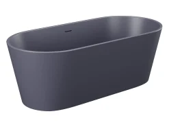 Banheira clássica oval 255 L, 159x74x56 cm azul fosco acrílico - LUZECA