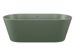Banheira clássica oval 255 L, 159 x 74 x 56 cm, acrílico verde oliva fosco - LUZECA