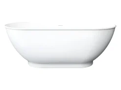 Banheira clássica oval branco em acrílico 210 L, 150 x 74 x 57 cm - MOBULA