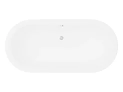 Banheira clássica oval preta de 234 L, 173 x 78 x 57 cm, NEPTUNA