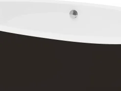 Banheira clássica oval preta de 206 L, 185 x 91 x 58 cm, MARMATI