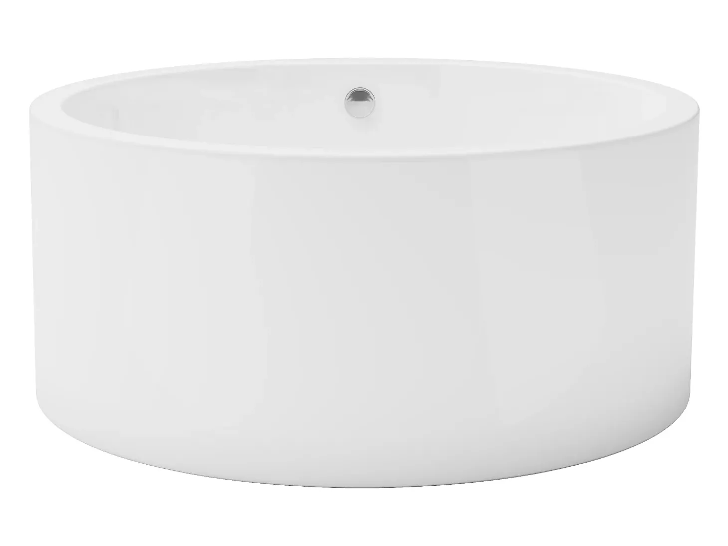 Banheira clássica redonda branca de 165 L, 130 x 130 x 58 cm - LAGUNO