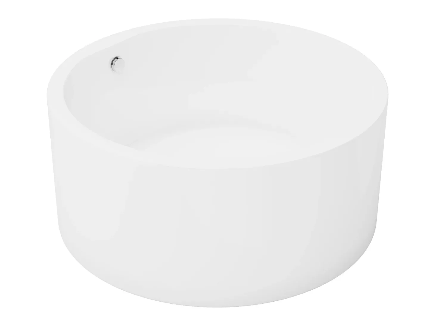 Banheira clássica redonda branca de 165 L, 130 x 130 x 58 cm - LAGUNO