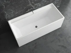 Banheira clássica retangular - 232 L - 150 x 75 x 60 cm - Branca - Acrílico - ASPIUS